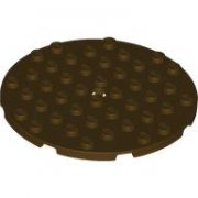 LEGO Plate 8x8 Circle Mörkbrun B4859-6578874