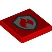 LEGO Flat Tile 2x2 Emblem Eldsflamma Röd R0710-6579998