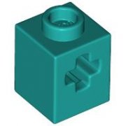 LEGO Technic Brick 1x1 W. Cross Hole Blågrön T1185-6590680