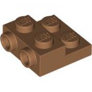 LEGO Plate 2x2x2/3 W. 2 Hor. Knobs Medium Nougat B1398-6596461