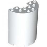 LEGO Wall Element Round 3x6x6 Vit B9264-6602845