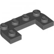 LEGO Plate 2x4 Half Circle W. Cutout Mörkgrå B3128-6602847