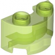 LEGO Technic Wall 1/2 Circle 1x2 W. 4.85 Hole Transparent Ljusgrön T1129-6554055