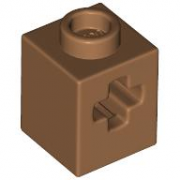 LEGO Technic Brick 1x1 W. Cross Hole Medium Nougat T1175-6457557