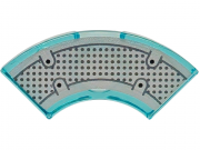 LEGO Tile 2x2 W. Bow W. Silver Pattern Transparent Ljusblå R0920-6585391