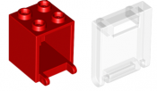 LEGO Brevlåda röd, transparant 4261628-R425