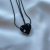 Halsband hjärta Best Friends svart S002