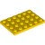 LEGO Plate 4x6 Gul B0321-303224