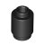 LEGO Round Brick 1x1 Svart B2582-306226
