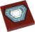 LEGO Flat Tile 2x2 Arc Reactor Mörkröd R0618-6526664