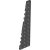 LEGO Left Plate 3x12 W. Angle Svart B9227-4209003