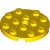 LEGO Plate 4x4 Round W. Snap Gul 4515349-B2079