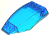 LEGO Shell 6x10x2 W. Bow/Angle PC Transparent Blå B4032-6507927