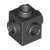 LEGO Brick 1x1 W. 4 Knobs Svart B2997-473326