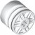 LEGO RIM WIDE 18/14 W. CROSS Ø4.8 Vit 6092256-T0707