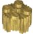 LEGO Profile Brick Ø15.83 W. Cross Guld B2754-6107194