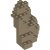 LEGO MOUNTAIN BRICK 8X8X6 Sandbeige 6233297-B