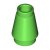 LEGO Nose Cone Small 1x1 Klargrön B2077-6331100