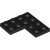 LEGO Corner Plate 2x4x4 Svart 6483102-B2084