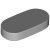 LEGO Tile 1x2 1/2 Circle Ljusgrå 6507791-B2594