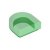 LEGO Flat Tile 1x1 1/2 Circle Transparent Grön B0727-6507961