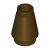 LEGO Nose Cone Small 1x1 Mörkbrun B2050-6512546