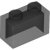 LEGO Brick 1x2 Without Pin Transparent Svart B3481-6513761
