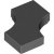 LEGO Tile 2x2 W. Cut Out Mörkgrå B2390-6526068