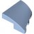LEGO Plate 2x2x2/3 Half Bow W. Cut Left Ljusblå B1644-6529339