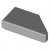 LEGO Tile 1x2 Deg. 45 Cut Left Ljusgrå B0210-6558800