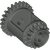 LEGO Technic Differentiale Gear Casing Mörkgrå T1353-657327