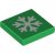LEGO Flat Tile 2x2 Snowflake Grön R0570-6579950
