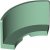 LEGO Wall 3x3x2 1/4 Circle Sandgrön B4169-6599346
