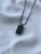 Halsband 2x4 med diamant Svart S004