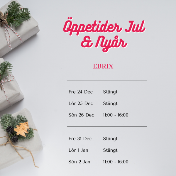 Öppettider i jul/nyår❤️