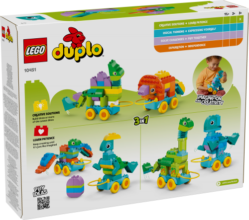 LEGO DUPLO 3 i 1 Dinosaurier på hjul 10451