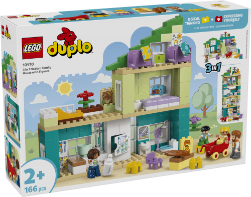 LEGO DUPLO 3 i 1 Modern familjevilla med figurer 10470