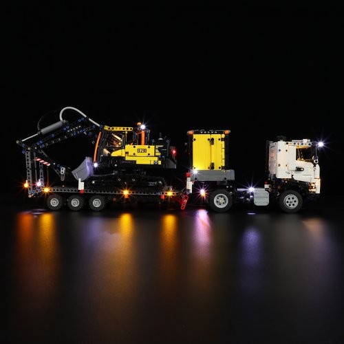 Belysning till Technic Volvo FMX lastbil & EC230 elgrävmaskin 42175 LGK676