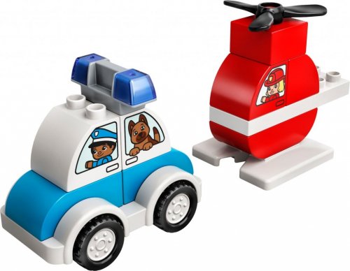 LEGO DUPLO Brandhelikopter och polisbil 10957