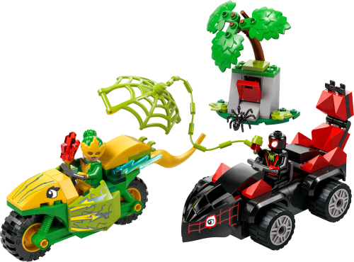 LEGO Super Heroes 4+ Spins och Electros jakt med dinosauriefordon 11198