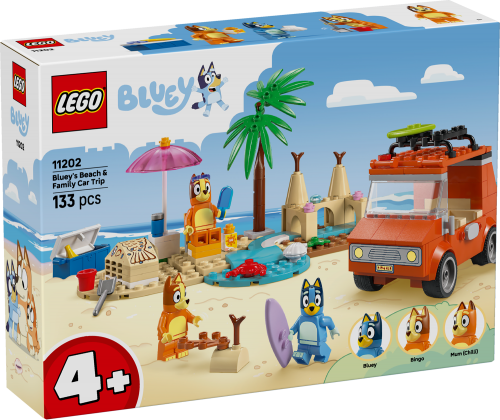 LEGO Bluey 4+ Blueys familjetur till stranden 11202