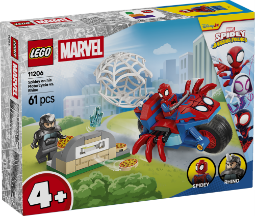 LEGO Super Heroes 4+ Spidey på sin motorcykel mot Rhino 11206