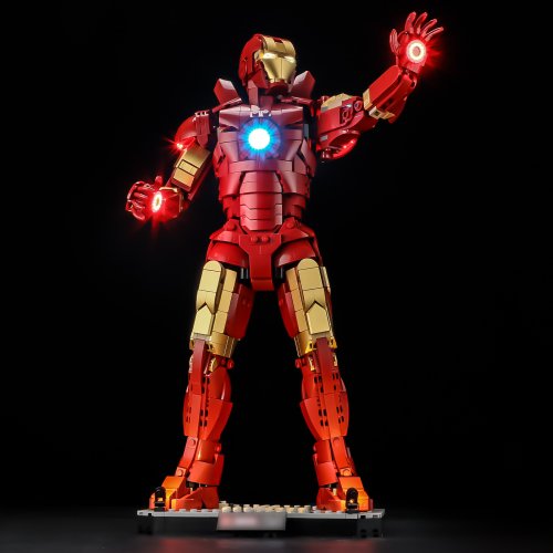 Belysning till Super Heroes Iron Man Mark 3 samlarutgåva 76344