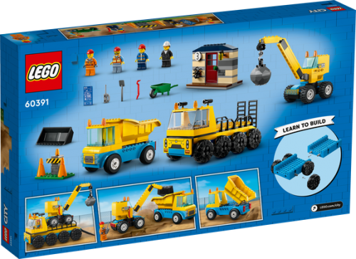 LEGO City 4+ Byggfordon och kran med rivningskula 60391
