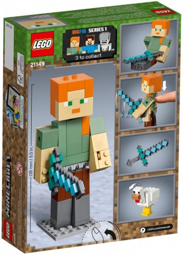 LEGO Minecraft BigFig Alex med kyckling 21149