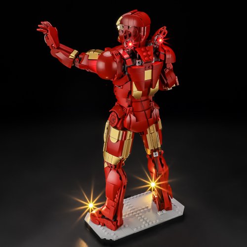 Belysning till Super Heroes Iron Man Mark 3 samlarutgåva 76344