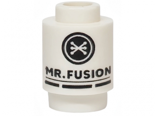 LEGO Round Brick 1x1 Mr. Fusion Vit R0812-6585387
