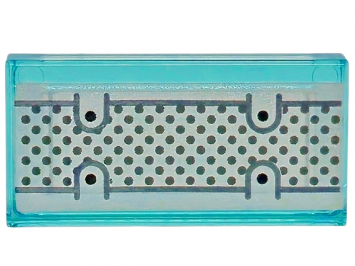 LEGO Flat Tile 1x2 W. Silver Pattern Transparent Ljusbl&aring; R0916-6585392