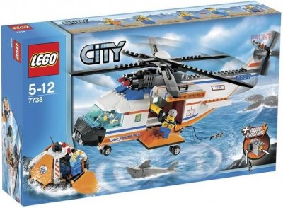LEGO City Kustbevakningens helikopter och räddningsflotte 7738