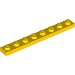 LEGO Plate 1x8 Gul B3517-346024